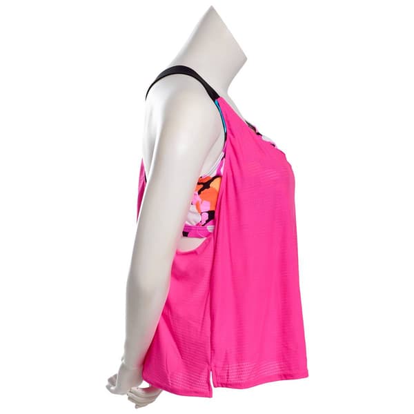 Plus Size ZeroXposur Blot Wide Strap Two In One Tankini Swim Top