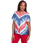 Womens Alfred Dunner Land of the Free Tie Dye American Tee - image 3