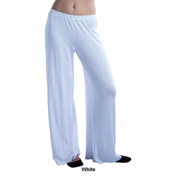 Womens 24/7 Comfort Apparel Elastic Waist Flare Leg Palazzo Pants