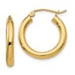 Gold Classics(tm) 14kt. Glossy Gold 3mm Hoop Earrings - image 1