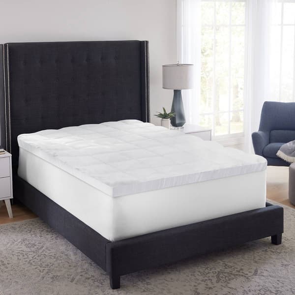 Bodipedic&#8482; 4in. Hybrid Foam & Fiber Mattress Topper