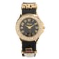 Gold-Tone & Black Rhinestone Watch W/2 Sliders - PT10167B - image 1