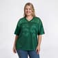 Juniors Plus Jolie & Joy Oversized Short Sleeve Jersey Top - image 1