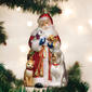 Old World Christmas Santa Furry Friends Glass Ornament - image 1