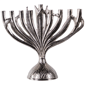 Northlight Textured Tree Branch Textured Metal Hanukkah Menorah - image 5