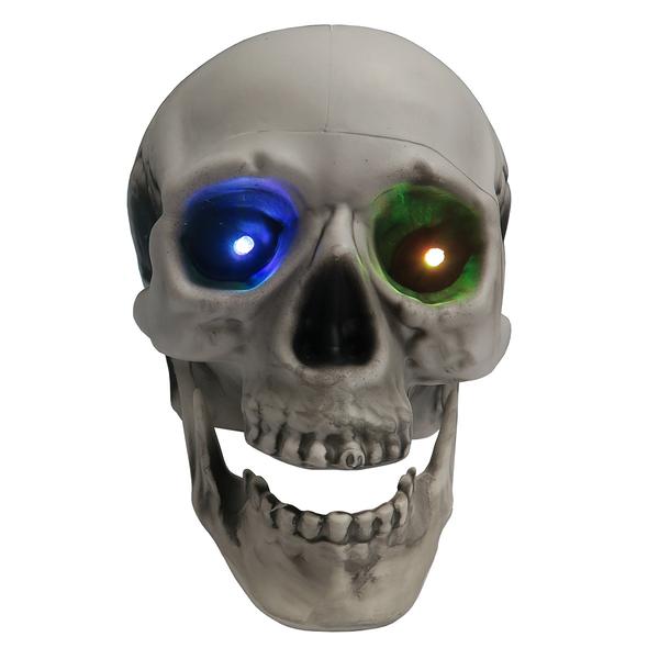 Battery Operated Skull with Color Changing Eyes - image 