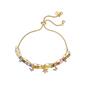 Shine Multi Color Beaded Crystal Butterfly & Flower Bolo Bracelet - image 1