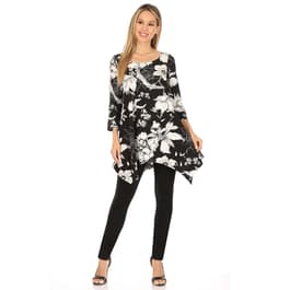 Womens White Mark Floral Tunic with Pockets