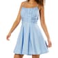 Juniors Emerald Sundae Sky Sateen Skater Slip Dress - image 4
