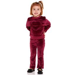 Toddler Girl Penelope Mack Heart Velour Top & Pant Set