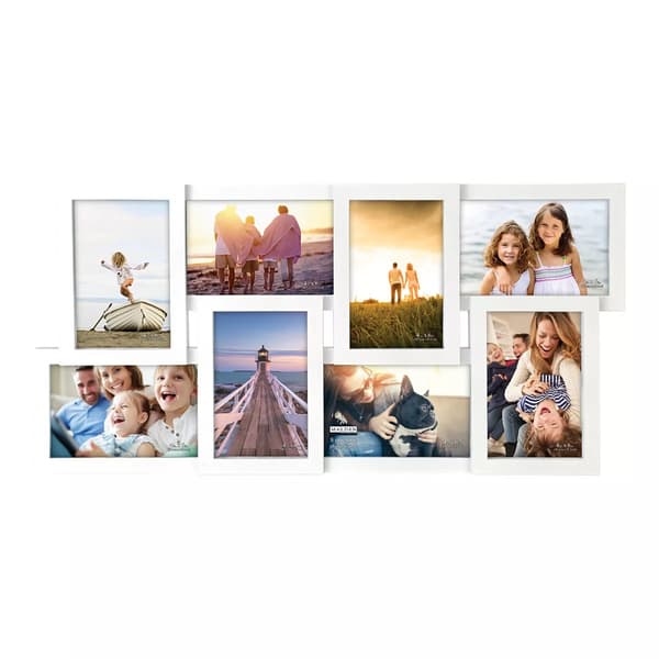 Malden 8-Opening White Puzzle Collage Frame - 4x6 - image 