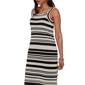 Petite Ruby Rd. Tropical Noir Sleeveless Stripe Knit Dress - image 5