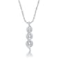 Then Now & Forever(tm) 1/10ct Diamond Sterling Silver 3Stone Pendant - image 1