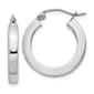 Gold Classics&#40;tm&#41; 14kt. White Gold Square Tube Hoop Earrings - image 1