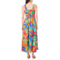 Womens MSK Sleeveless Tropical Challis Smock Back Midi Dress - image 2