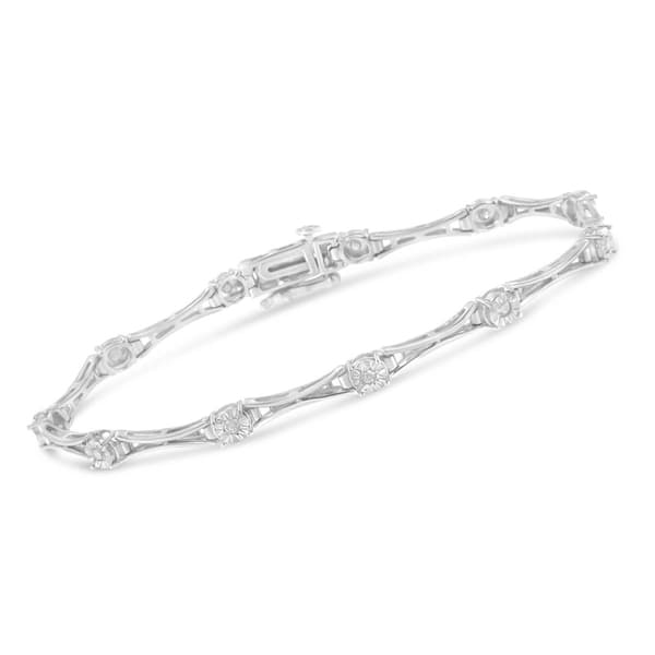 Diamond Classics&#8482; Silver 1/4ctw. Rose Cut Diamond Tennis Bracelet