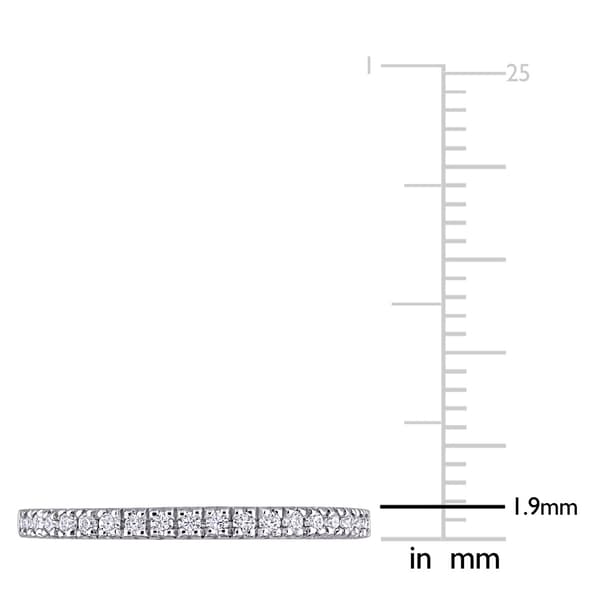 Gemstone Classics™ 10kt. White Gold 1/5ctw. Moissanite Band