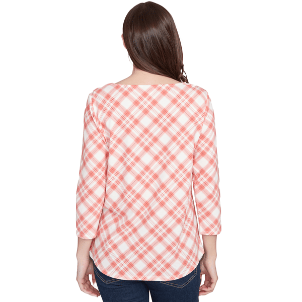 Womens Ruby Rd. Must Haves II Hello Autumn Plaid Tee
