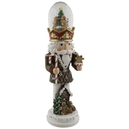 Northlight Gingerbread Nutcracker Musical Christmas Snow Globe