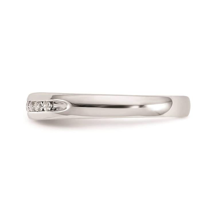Pure Fire 14kt. White Gold Lab Grown 11-Stone Channel Band
