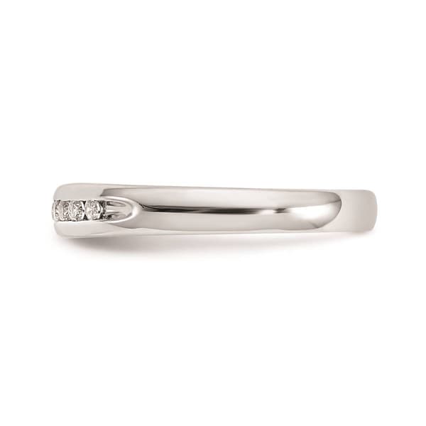 Pure Fire 14kt. White Gold Lab Grown 11-Stone Channel Band