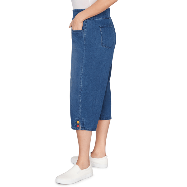 Plus Size Alfred Dunner Port Side Super Stretch Denim Capris