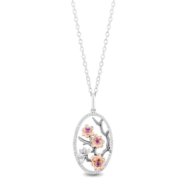 Enchanted by Disney Sterling Silver Rose Gold Mulan Pendant - image 