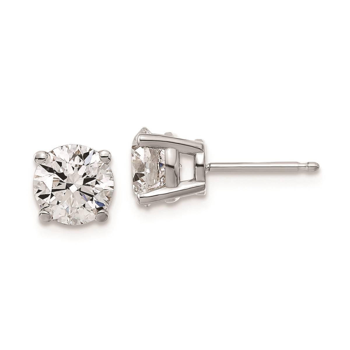 Pure Fire 14kt. White Gold 2ctw. Diamond 4-Prong Earrings