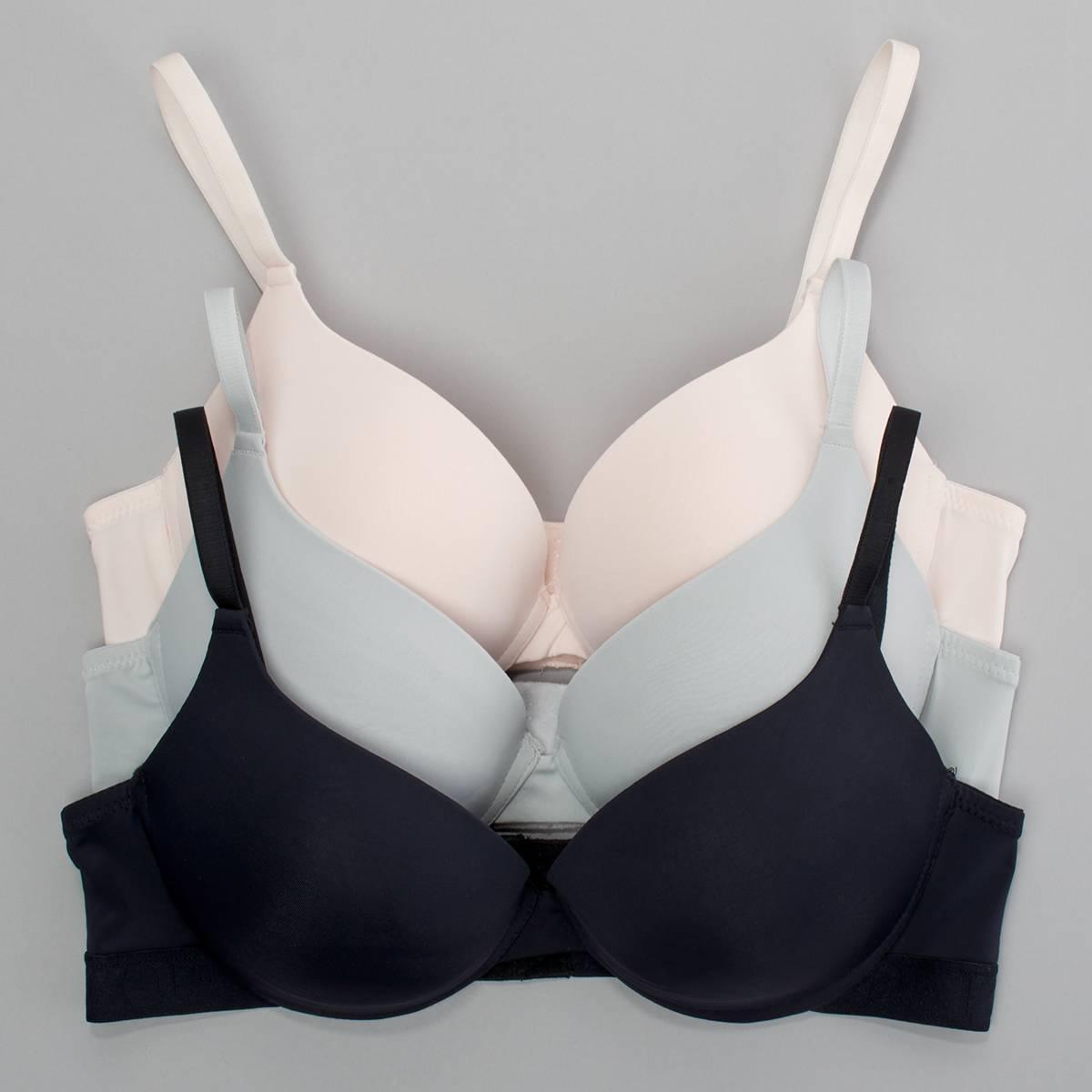 Open Video Modal for Juniors IZOD 3pk Micro Pushup Bra w/Logo -IZ70851BV