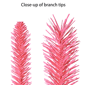 Puleo International 9ft. Pink Round Valley Pine Garland - image 5