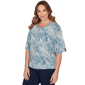 Plus Size Skye’s the Limit Fresh Start 3/4 Sleeve Abstract Tee - image 3