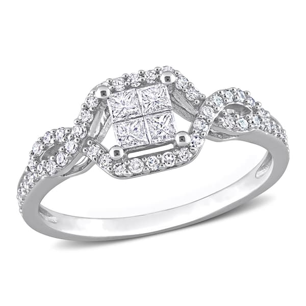 Diamond Classics(tm) 10kt. White Gold 1/2ctw. Diamond Crossover Ring