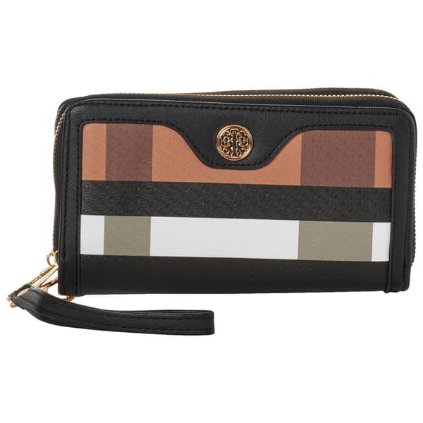 Womens Deluxity Plaid with Medallion Wallet