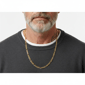 Mens Iron Saints Diamond Cut Figaro Link 18kt. Gold Tone Necklace - image 6