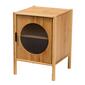 Baxton Studio Naresh Brown Bamboo Wood 1-Door End Table - image 1