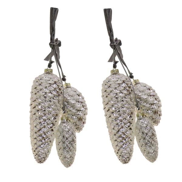 National Tree 8in. Acorn Cluster Ornaments - Set of 2 - image 