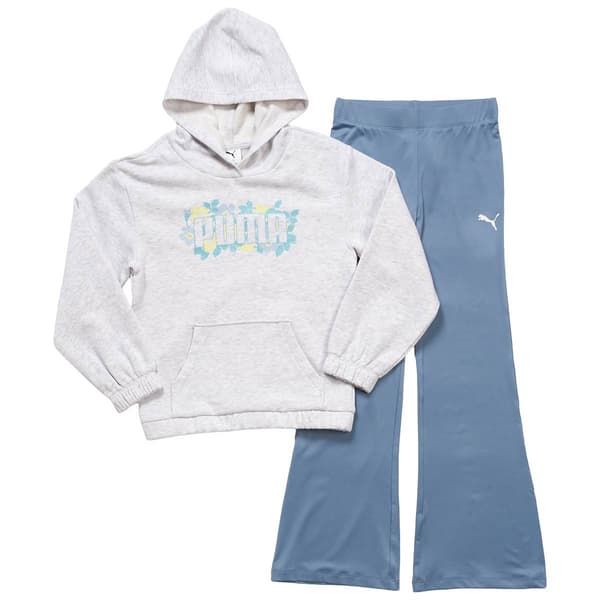 Girls &#40;7-16&#41; Puma&#174; Marled Glitter Hoodie with Flare Leggings