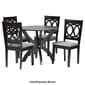 Baxton Studio Rita Modern Dark Brown Wood 5pc. Dining Set - image 9
