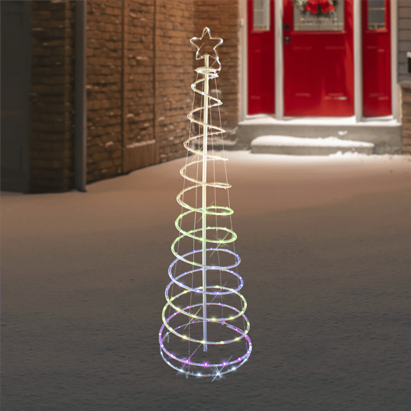 Northlight 6ft. LED Color Changing Outdoor Spiral Christmas Tree