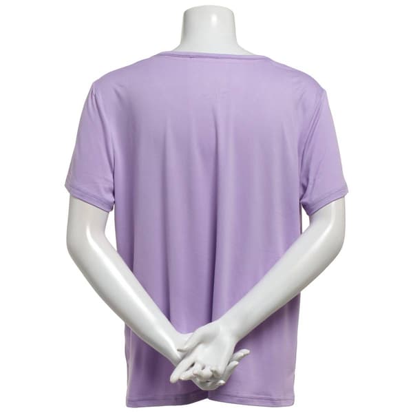 Womens MUK LUKS® Short Sleeve Solid Scoop Neck Pajama Tee