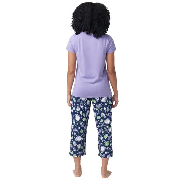 Womens HUE Summertime Short Sleeve Tee & Capri Pajama Set