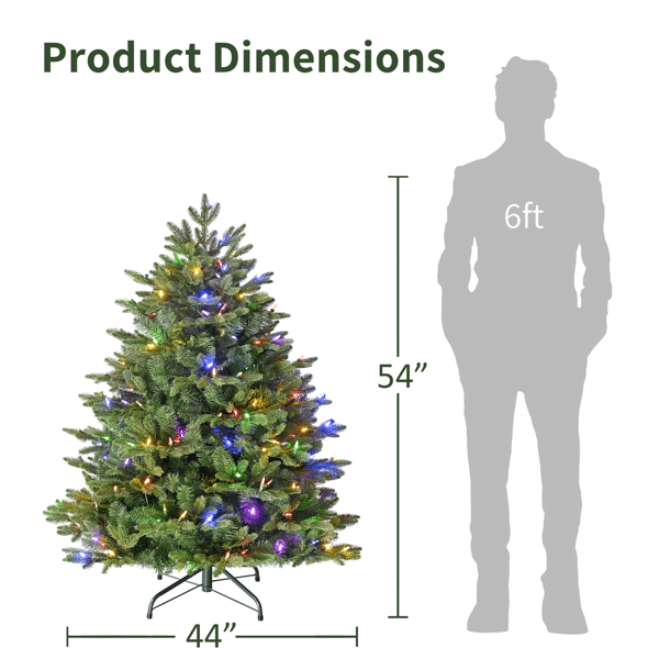 Puleo International 4.5ft. Pre-Lit Noble Fir Christmas Tree