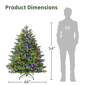 Puleo International 4.5ft. Pre-Lit Noble Fir Christmas Tree - image 6