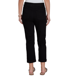 Petite Ruby Rd. Key Items Jet Black Cropped Girlfriend Jeans