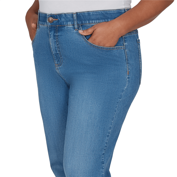 Plus Size Ruby Rd. Key Items Stretch Denim Kick Flare Jeans