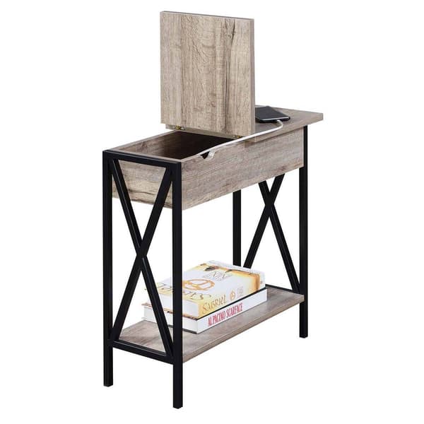 Convenience Concepts Tucson Flip Top End Table w/ Charging Port