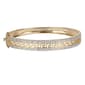 Gianni Argento Gold 1/4ctw. Diamond Greek Key Bangle Bracelet - image 1