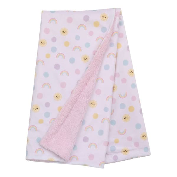 NoJo Happy Days Sherpa Baby Blanket