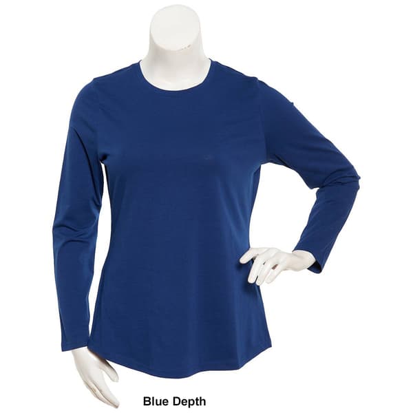 Juniors Plus Aveto Long Sleeve Crew Neck Tee
