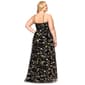 Juniors Plus Blondie Nites Embroidered Lace Up Back A-Line Dress - image 2